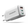 AXAGON ACU-DPQ65W Ładowarka sieciowa GaN 65W, 3x port (USB-A + dual USB-C) PD3.0^QC4+^PPS^Apple, biała